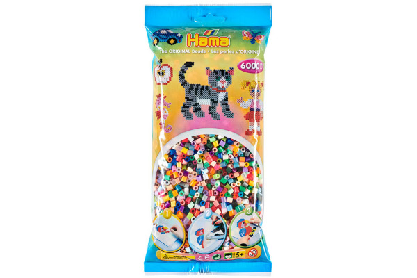 HAMA Bügelperlen Midi G10120568 6000 Perlen, mix 68