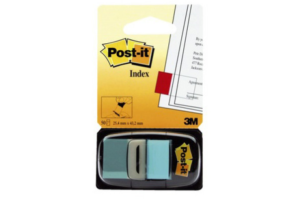 POST-IT Index Tabs 25.4x43.2mm 680-23 türkis/50 Tabs