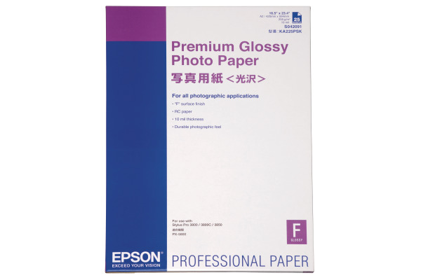 EPSON Premium Glossy Paper 255g A2 S042091 Stylus Pro 4000 25 Blatt