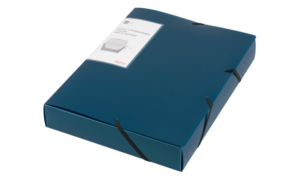 DUFCO Ablagebox A4 51500.036 blau metallic 5cm