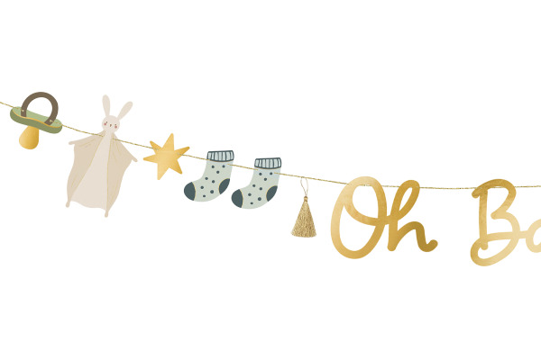 PARTYDECO Girlande 2.5m GRL98 Oh baby