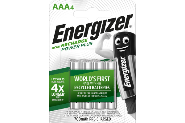 ENERGIZER Batterie Akku E30062660 AAA/HR03, 700mAh, 4 Stück