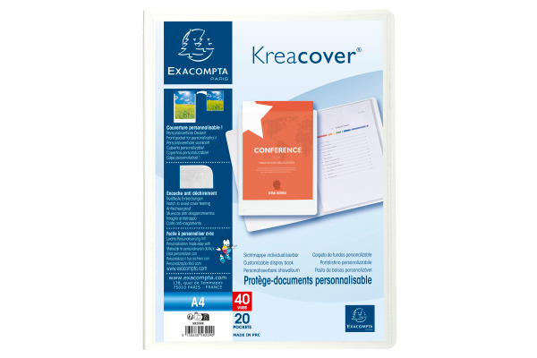 EXACOMPTA Sichtbuch KC A4 58209E weiss 20 Taschen