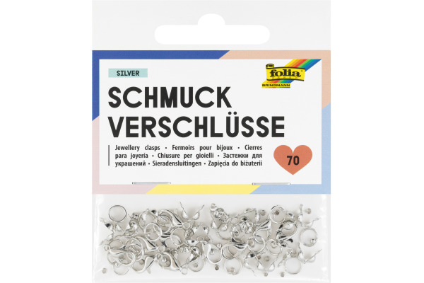 FOLIA Schmuckverschlüsse 78702 silber 70 Stück
