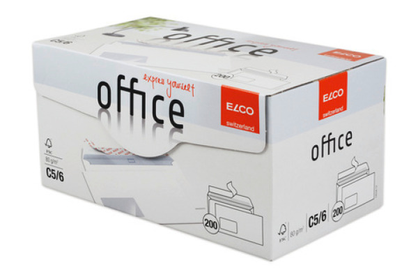 ELCO Couvert Office m/Fenster C5/6 74534.12 80g, weiss 200 Stück