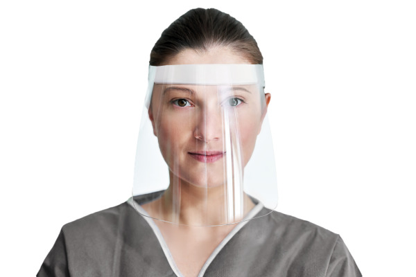 MAGNETOP. Gesichtsvisier rPET 25x32x75mm 1102501 weiss, transparent 5 Stück