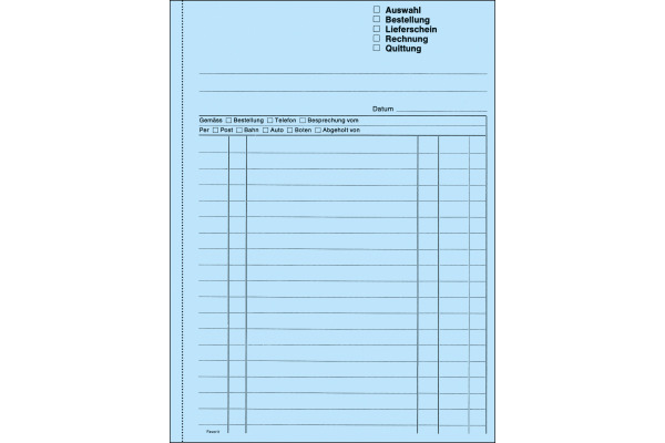FAVORIT Mehrzweckbuch D A5 9115 OK blau/blau/weiss 50x3 Blatt