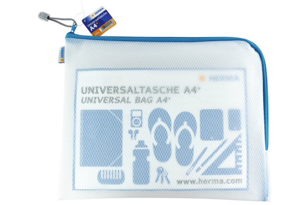 HERMA Dokumententasche mit Zip A4 20015 blau, 36x28cm