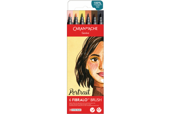 CARAN D'A Classic Fibralo Brush 0.5-5mm 186.803 Portrait 6 Stück