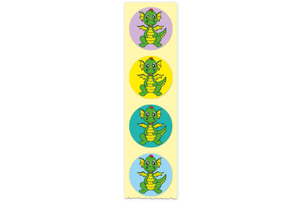 TIME TEX Belobigungs-Aufkleber 62652 Drache 500 Stück