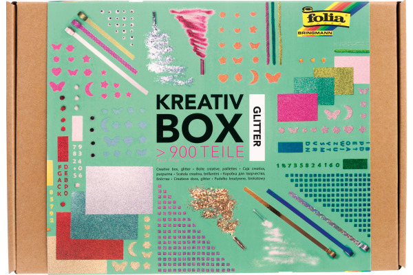 FOLIA Kreativ Box 937 Glitter Mix, über 900 Teile