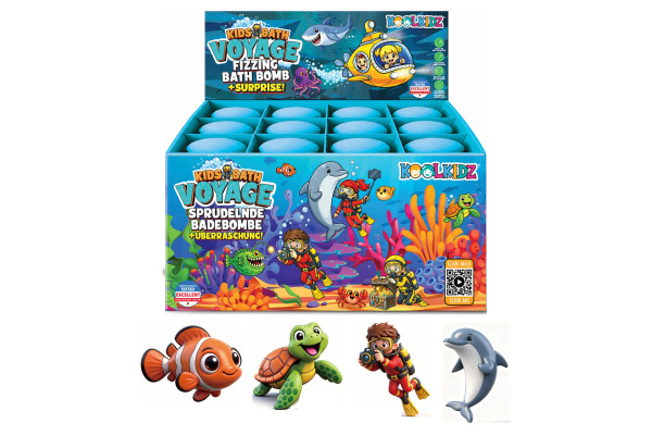 KOOLKIDZ Badebombe sprudelnd 3563756 4 assortiert, Unterwasser