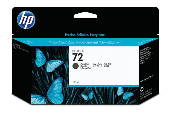 HP Tintenpatrone 72 schwarz matt C9403A DesignJet T1100 130ml