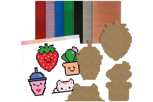 ALADINE Pixel Art Set Kawaii 85614 Spiegel-Mosaik 4 Stück