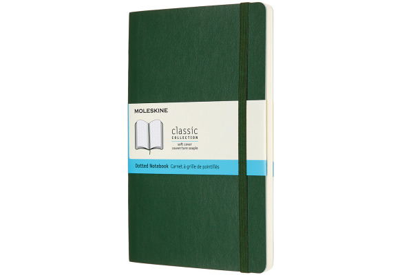 MOLESKINE Notizbuch Classic SC Large 853600042 myrtengrün, dots 240 Blatt