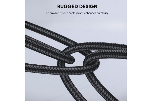 AUKEY Cable USB-C-to-C KevlarCore CB-NCC1BK Nylon Braided,1.0m,60W, Bl.