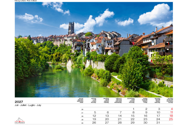 CALENDARI Bildkalender 2027 36205922 Swiss Places ML 40x31cm