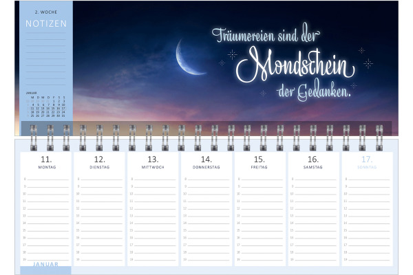ARS EDITI Tischkalender 2027 13934 magisches Jahr DE 29.7x11.5cm