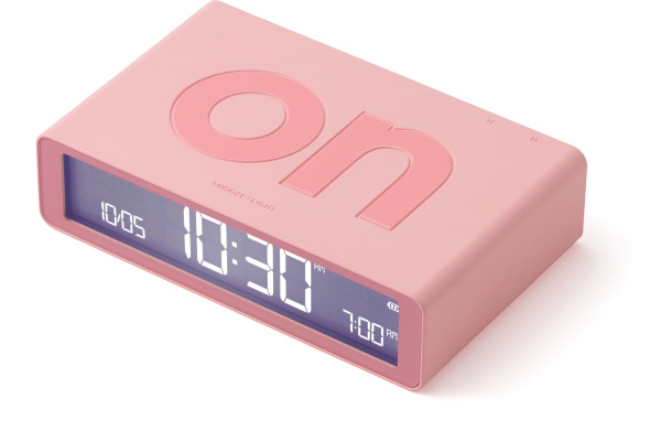 LEXON Wecker Flip Classic LR157P4 pink, USB-C