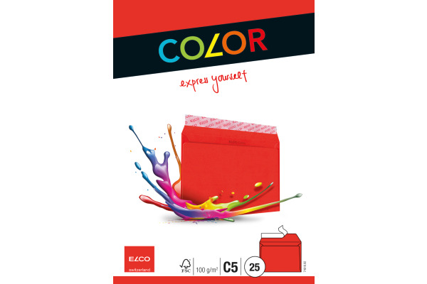 ELCO Couvert Office o/Fenster C5 74618.92 100g, rot 25 Stück