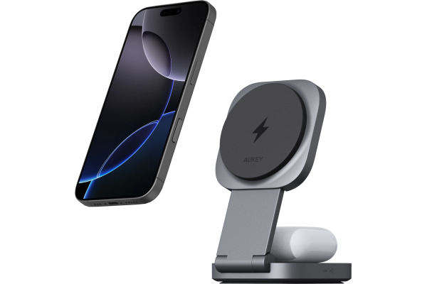 AUKEY MagFusion L 2-IN-1 LC-MC211 Qi2 Wireless Charger
