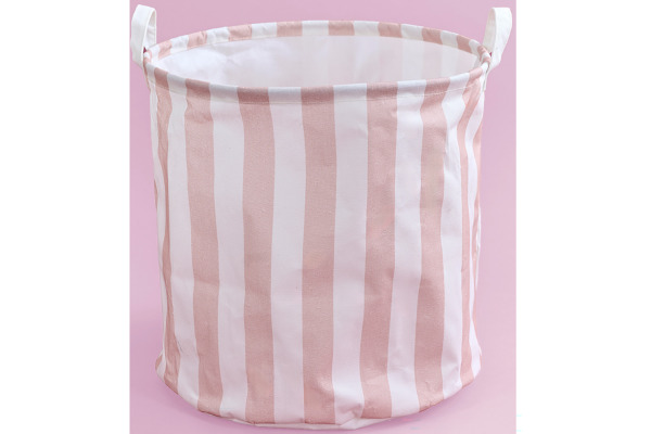 JABADABAD Aufbewahrungskorb 40x40cm K159 gestreift, rosa