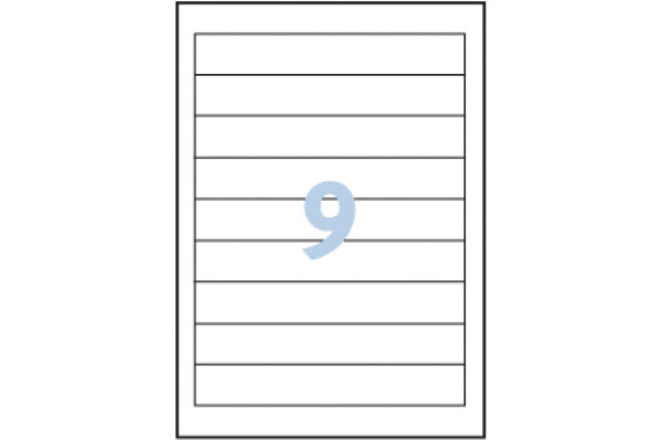 AVERY ZW. Rückenschild Ordner 28x143mm 32242 weiss 225 Stück/25 Blatt