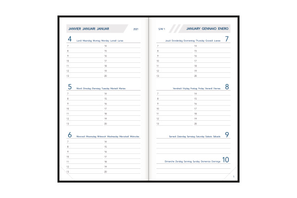 AURORA Agenda Fashion Visuplan 2027 2012 1W/2S ass. ML 9x16.5cm