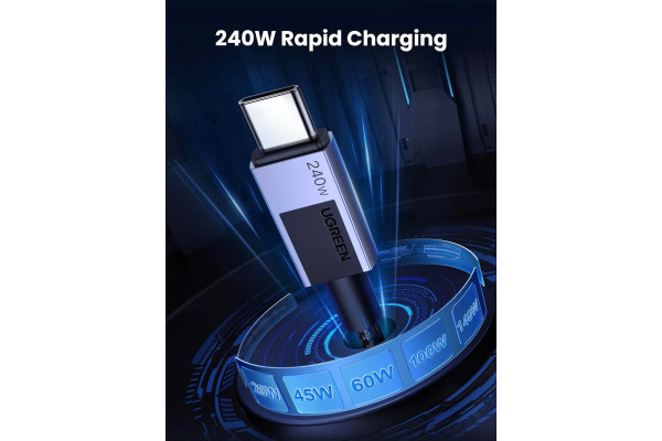 UGREEN Cable USB-C to USB-C, 240W 45068 PD,2m,Fast Charging,Gray