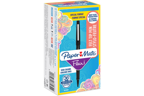 PAPERMATE Faserschreiber 0.7mm 2077174 Flair schwarz 36 Stück