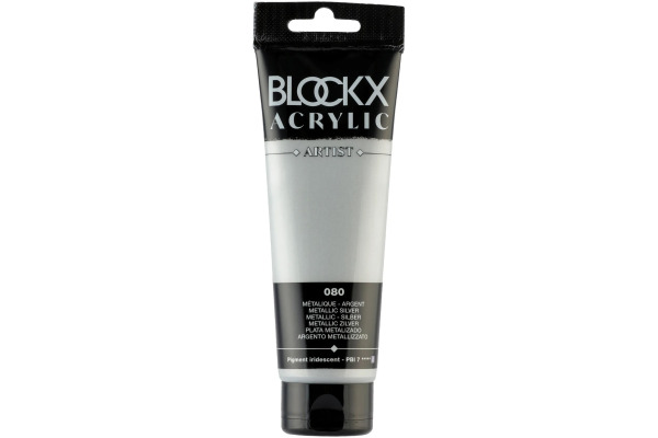 BLOCKX Acrylfarbe 120ml 60080BXC metallic silber