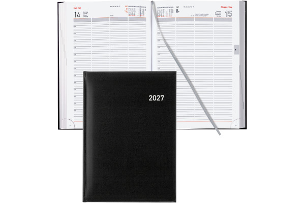 BIELLA Geschäftsagenda Quattro 2027 803410020 1T/1S schwarz ML 21x29.7cm