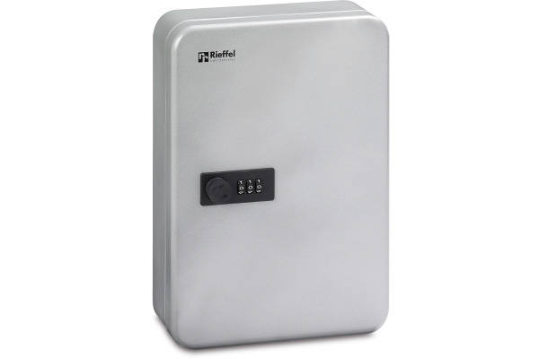 RIEFFEL Schlüsselkasten VT silber A19120 30×24×8cm 46 Haken