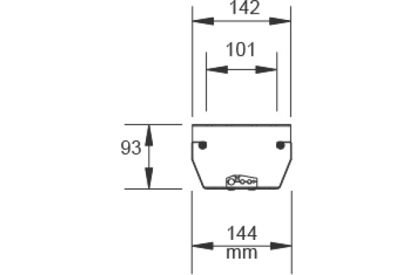 APOLLO Kabelwanne 126cm VKC16/S grau, für 160cm Tische