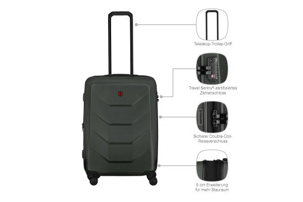 WENGER Prymo Medium 59l 653636 Hardside Case anthracite