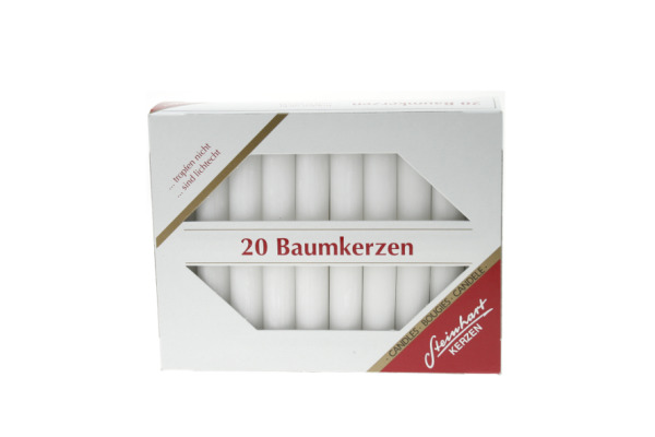 STEINHART Baumkerzen 95x13mm 02333-01 weiss 20 Stück