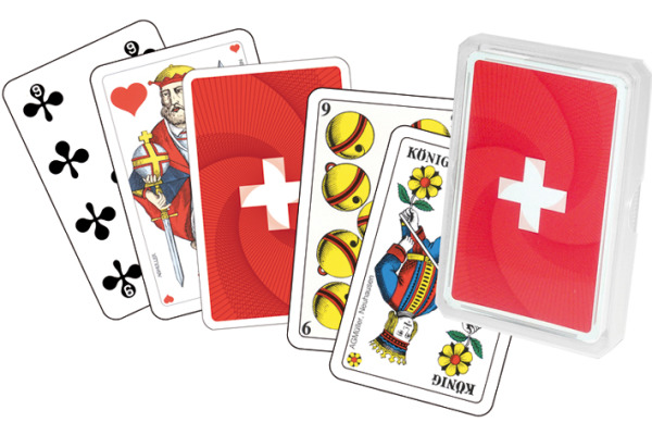 AGMÜLLER Jasskarten Swiss Flag 57x89mm 106801112 Jass-Figuren DE