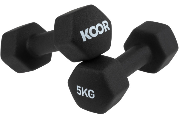 KOOR Kurzhantel Set 5kg F00915 schwarz 2 Stück