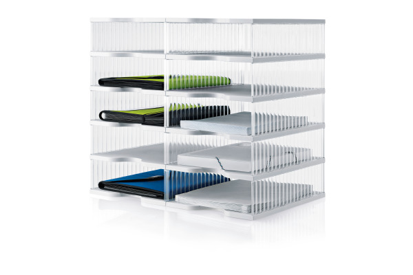 STYRO Ablagesystem styrobig duo 228-0205 grau/transparent 10 Fächer