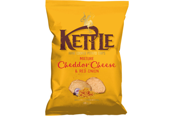KETTLE Chips Cheddar & Red Onion YC120147 130g