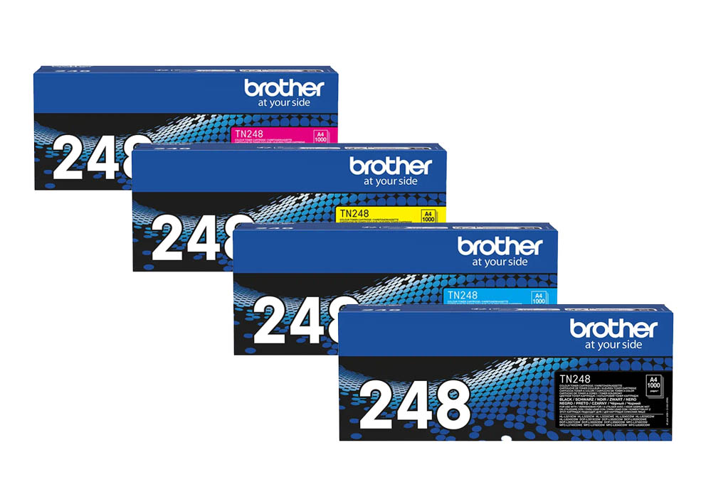 Original Brother Toner SET TN248/TN-248 Multipack / Set mit allen vier Farben