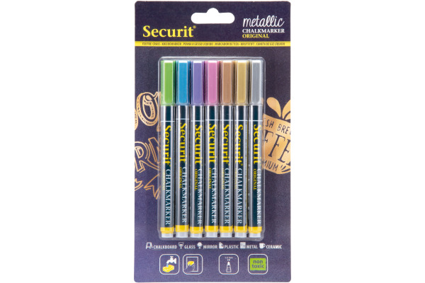 SECURIT Kreidestift 1-2mm BL-SMA100 metallic, 7 Stück