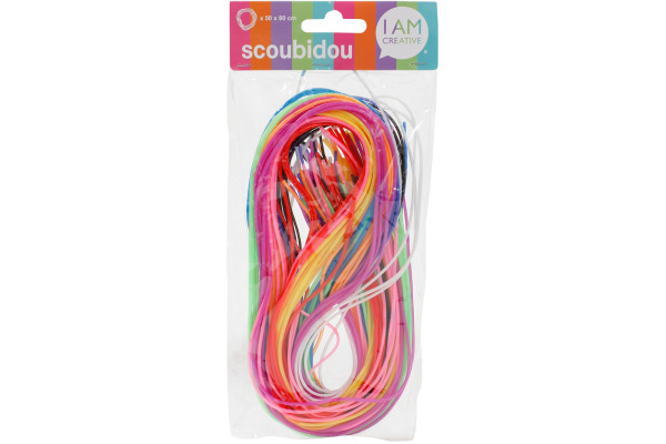 I AM CREA Scoubidou Buntmix 2130.02 80cm, 50 Stück