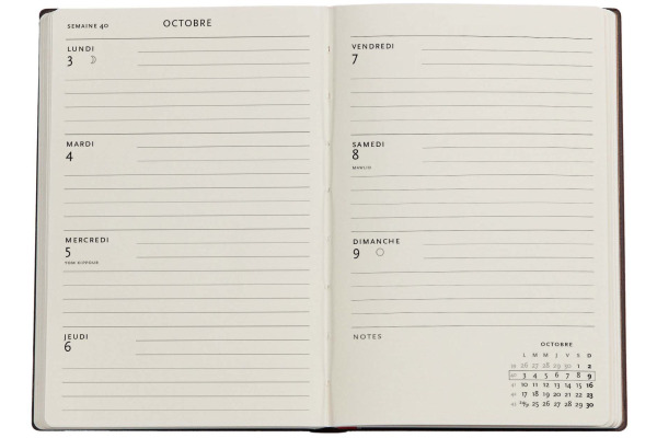 PAPERBLAN Agenda Cathédrale Milan 2027 DF2047-0 1W/2S HOR Mini HC FR 9.5x14cm