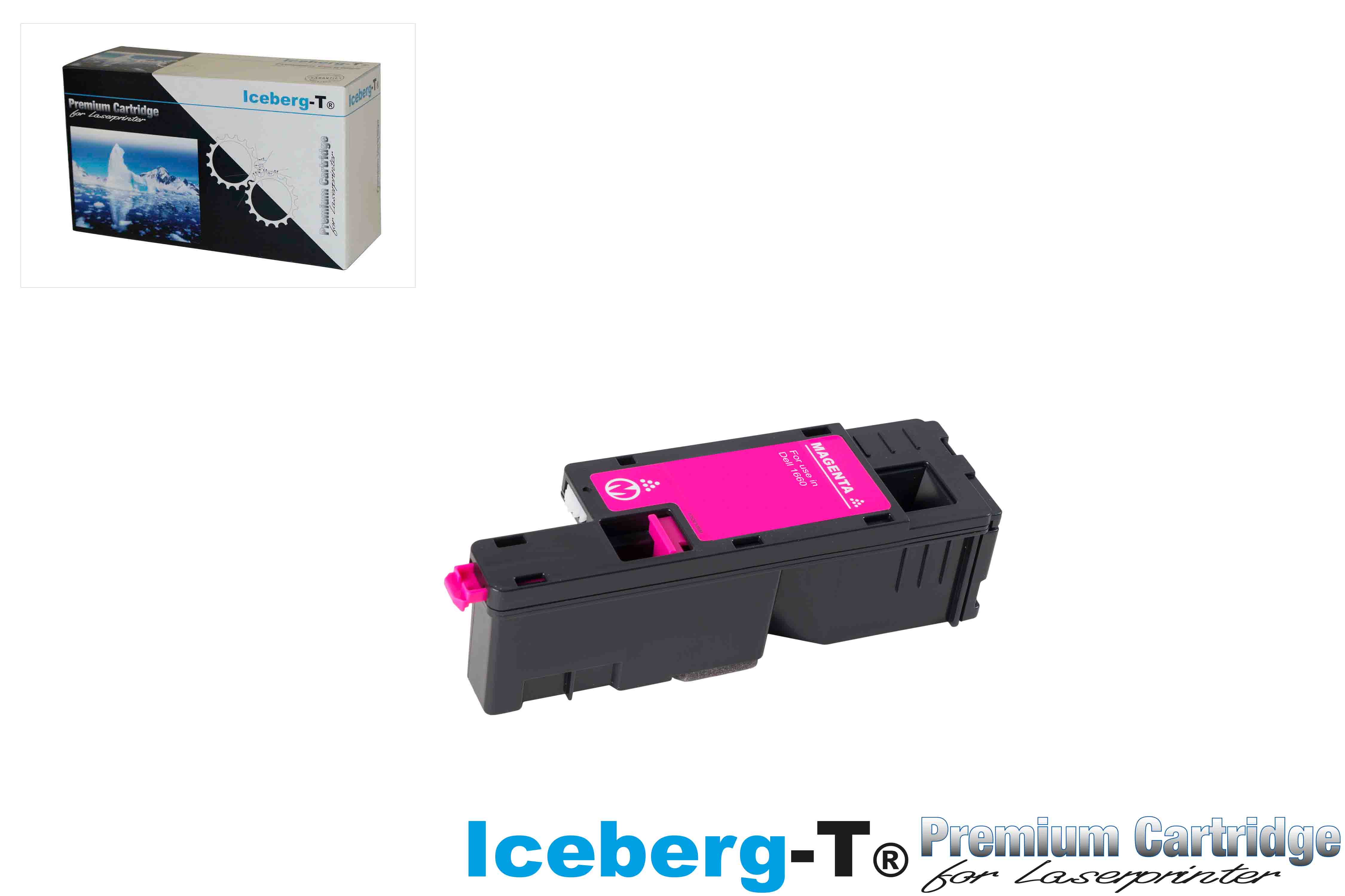 Iceberg-T Toner Dell C1660W 1'000 Seiten, magenta
