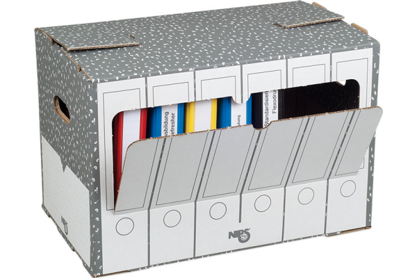 NIPS Ordner-Archivbox 852505124 grau/weiss 505x318x335mm
