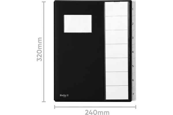 BIELLA Pultmappe Pronto A4 32040702U schwarz 7-teilig