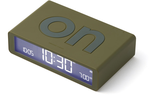 LEXON Wecker Flip Classic LR157K9 khaki, USB-C
