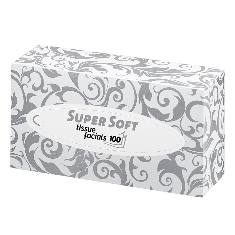 160 Boxen Kosmetiktücher, 2-lagig - Flachbox weiss, 210mmx205mm, Box mit 100 Blatt, 1/4 Palette mit 160 Boxen