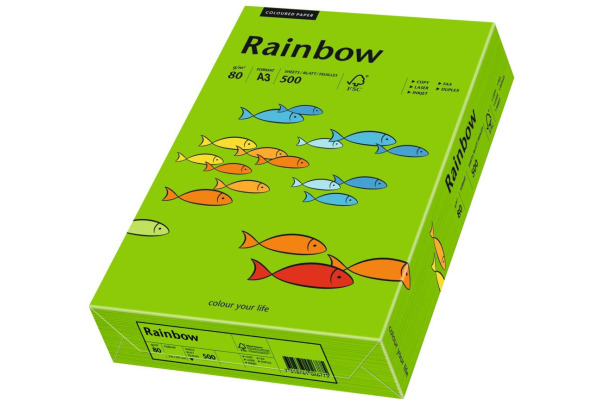 RAINBOW Papier intensivgrün/78 A3 88042676 FSC, 80g 500 Blatt